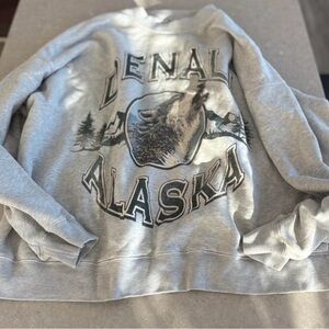 Abercrombie & Fitch Gray Denali Alaska Crewneck Sweater